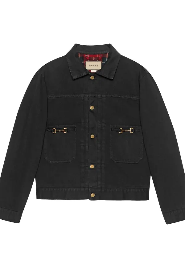 Gucci Horsebit jeansjacka - Svart