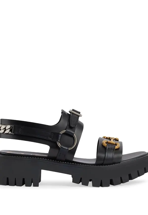 Gucci Horsebit sandaler - Svart