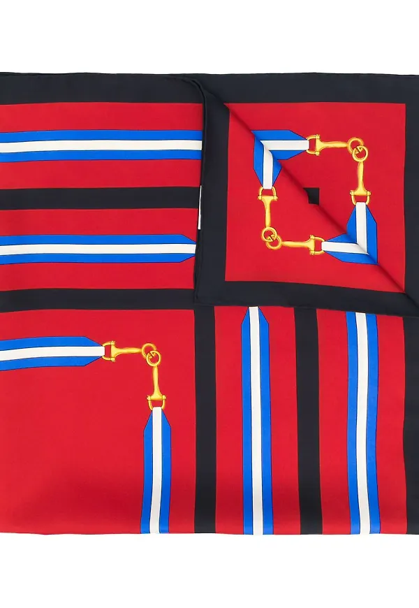 Gucci Horsebit sjal - Röd