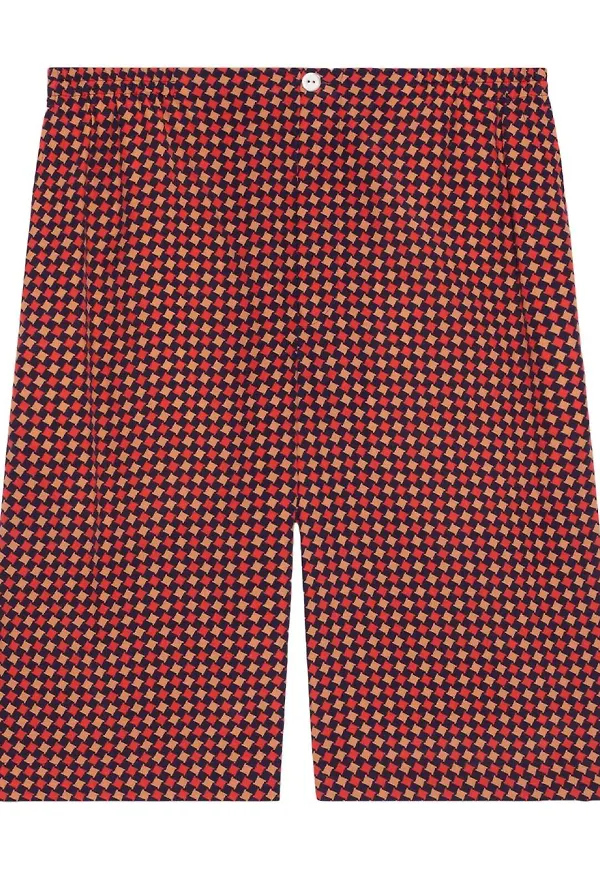 Gucci hundtandsmönstrade finshorts - Röd