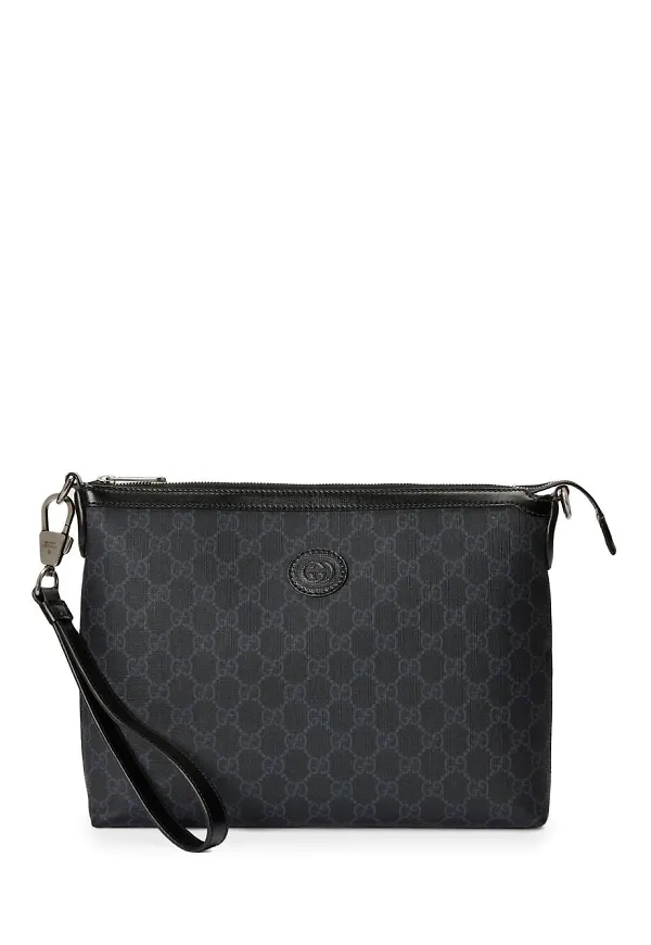 Gucci Interlocking G axelremsväska - Svart