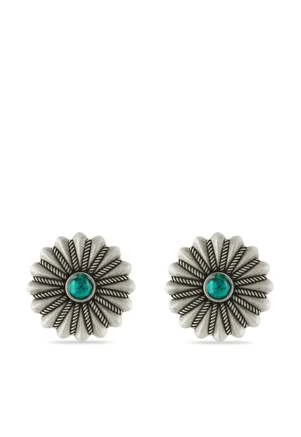 Gucci Interlocking G blommiga örhängen - Silverfärgad