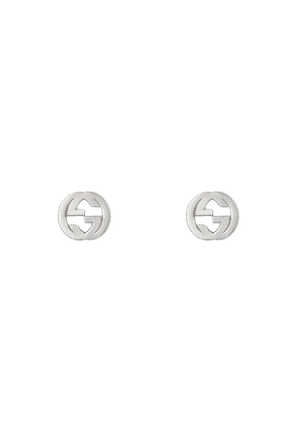 Gucci Interlocking G earrings in silver - Metallic