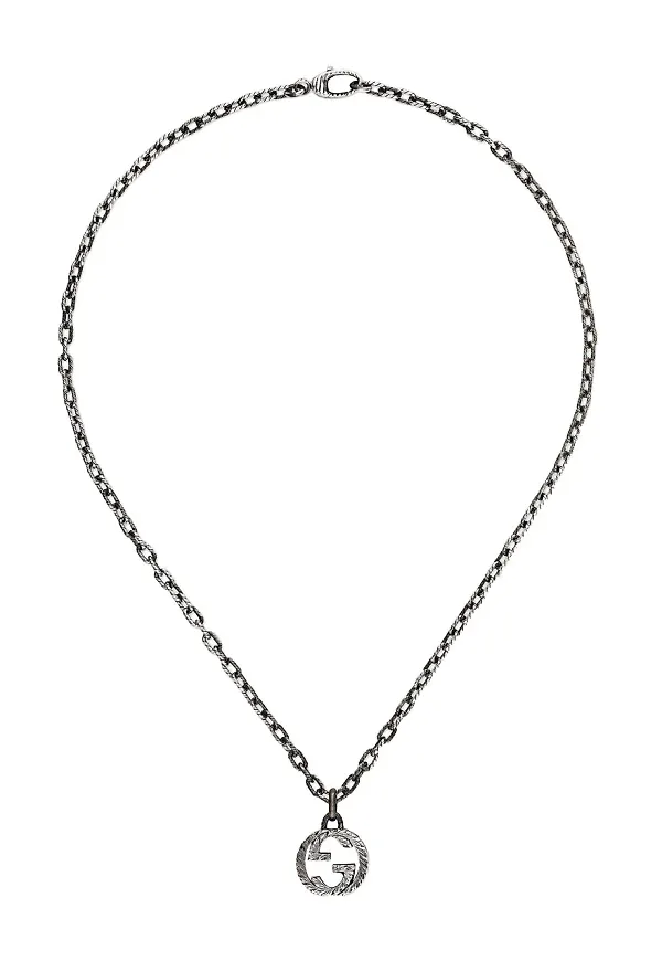 Gucci Interlocking G halsband - Metallic