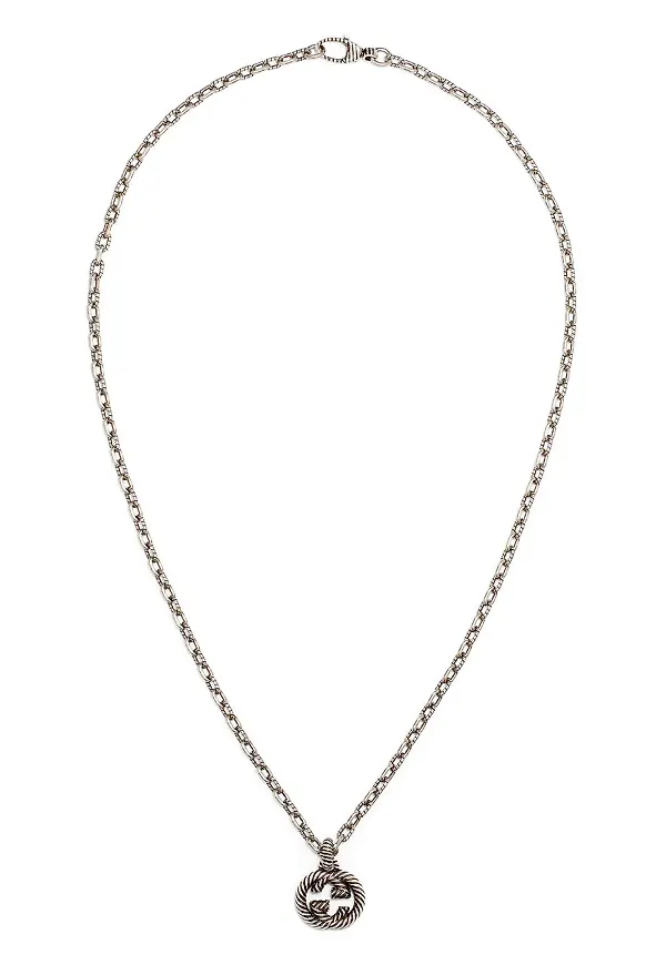 Gucci Interlocking G halsband - Silverfärgad