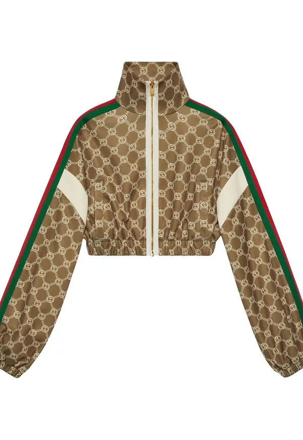 Gucci Interlocking G jacka med dragkedja - Brun