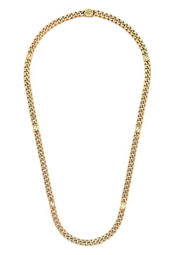 Gucci Interlocking G kedjehalsband - Guldfärgad
