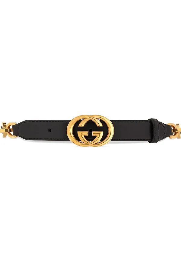 Gucci Interlocking G kedjeskärp - Svart