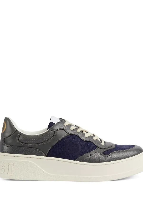 Gucci Interlocking G lädersneakers - Svart