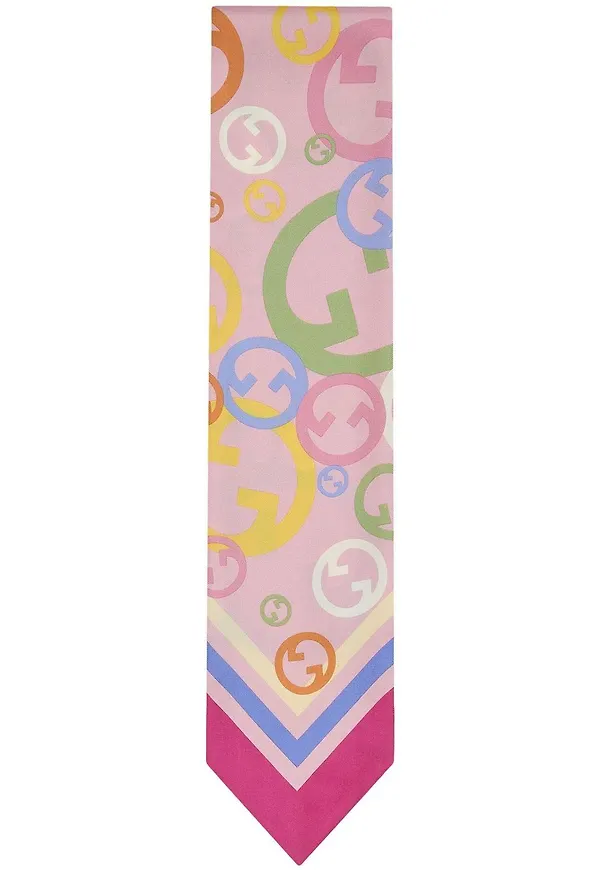 Gucci Interlocking G sidensjal - Rosa