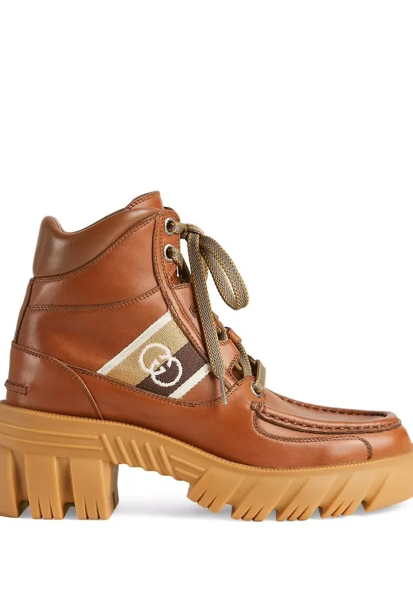 Gucci Interlocking G stövletter - Brun