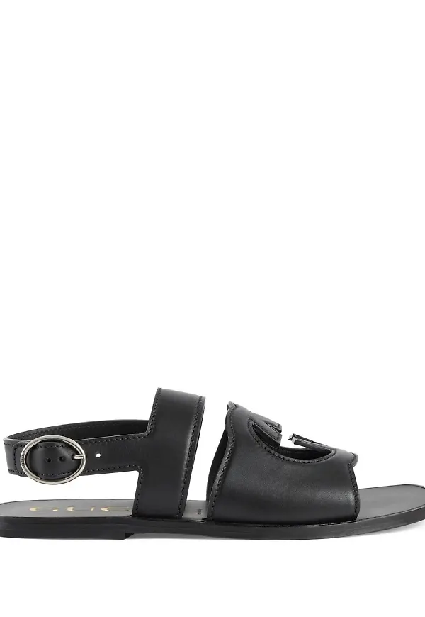 Gucci Interlocking G toffelsandaler - Svart