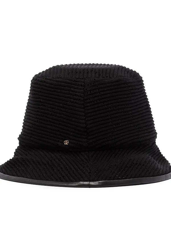 Gucci Interlocking G virkad fiskehatt - Svart
