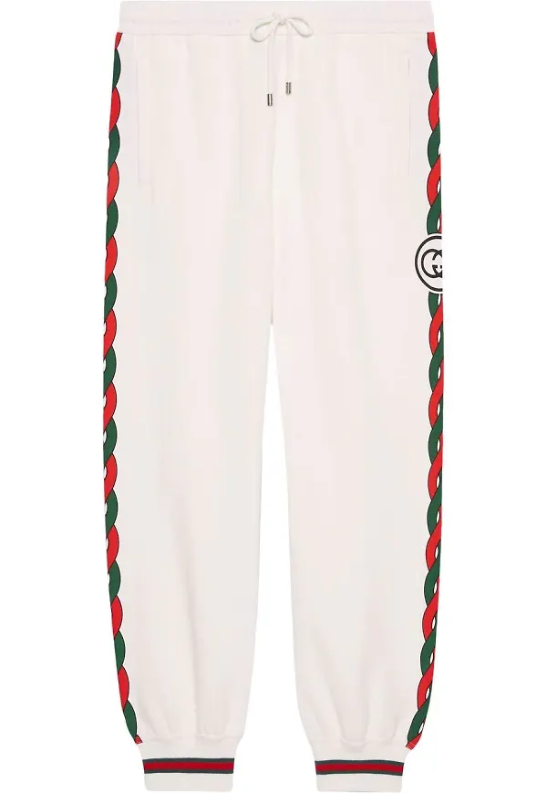 Gucci Interlocking G Web sweatpants - Vit