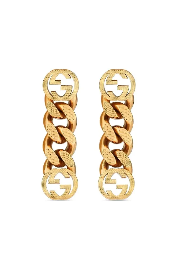 Gucci Interlocking G örhängen - Guldfärgad