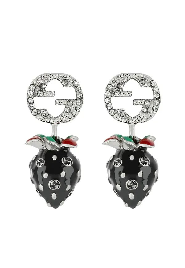 Gucci Interlocking G örhängen - Silverfärgad
