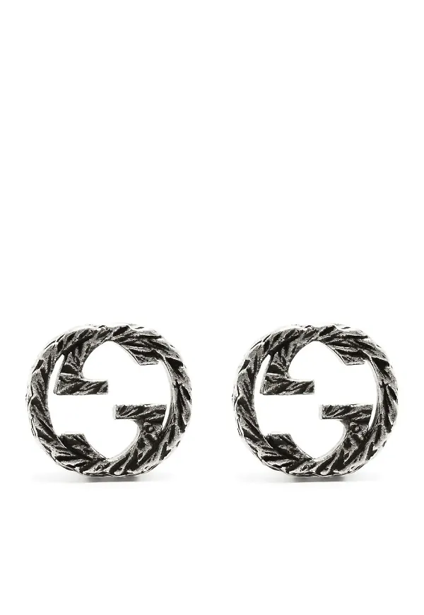Gucci Interlocking G örhängen - Silverfärgad
