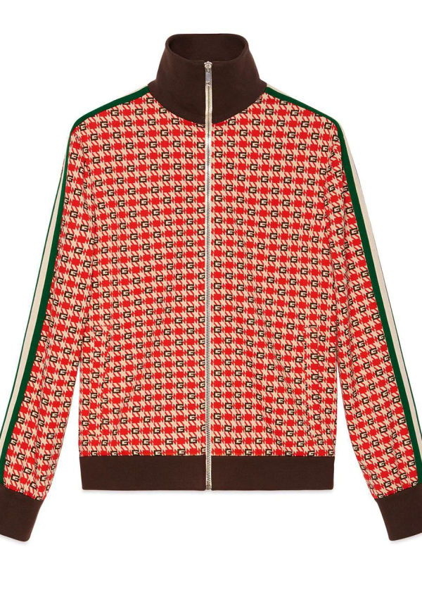 Gucci jacka i jacquard - Röd