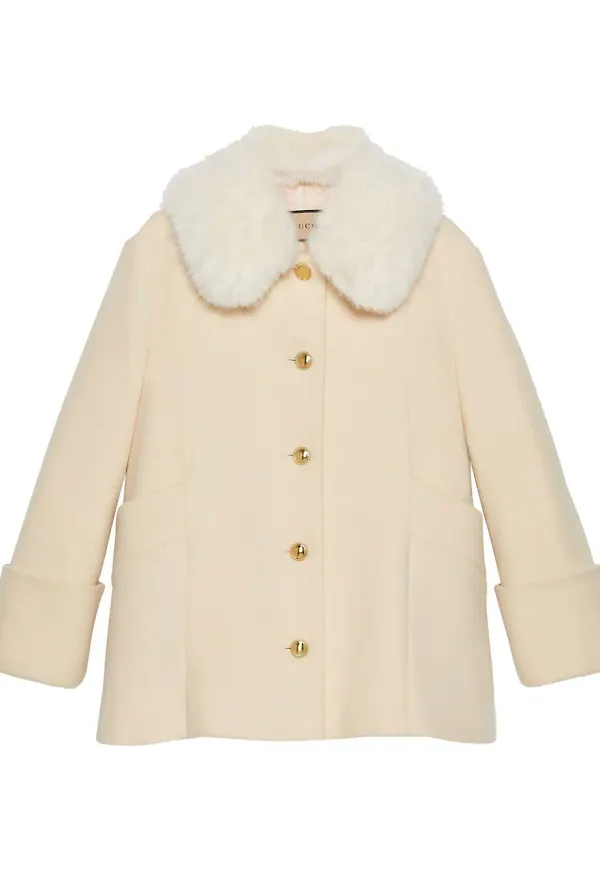 Gucci jacka med avtagbar krage - Neutral