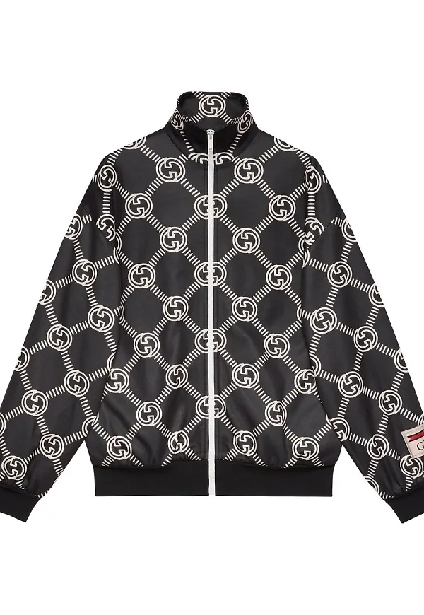 Gucci jacka med dragkedja och logotyp - Svart