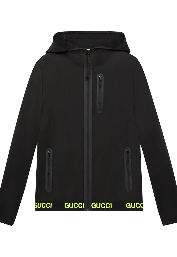 Gucci jacka med huva - Svart