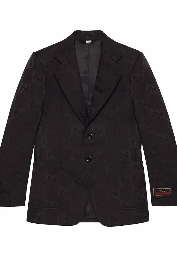 Gucci Jumbo GG enkelknäppt blazer - Svart