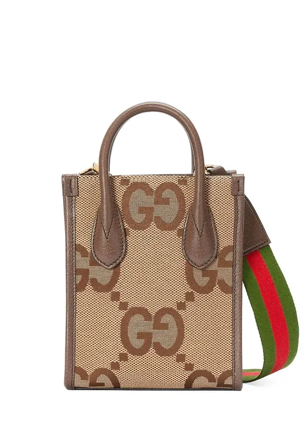 Gucci Jumbo GG liten totebag - Brun