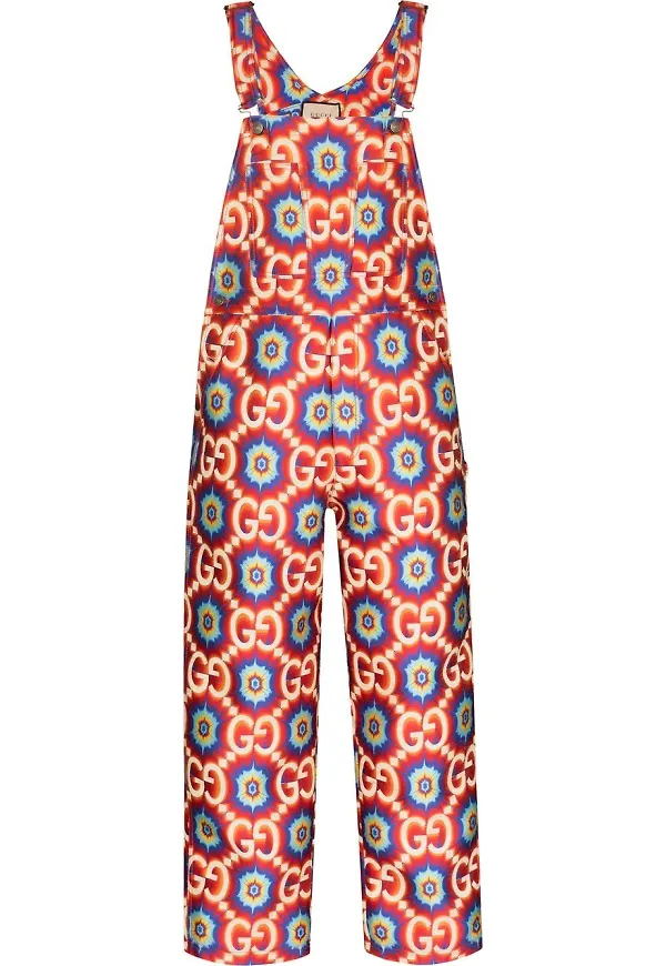 Gucci jumpsuit med tryck - Röd