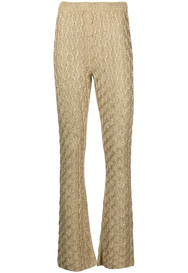 Gucci kabelstickade byxor - Gul