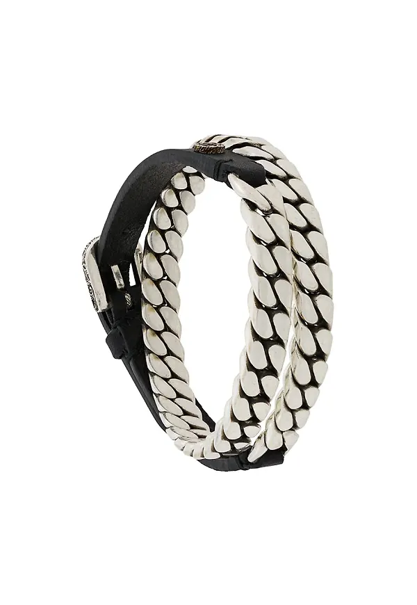 Gucci kedjearmband i omlottstil - Svart
