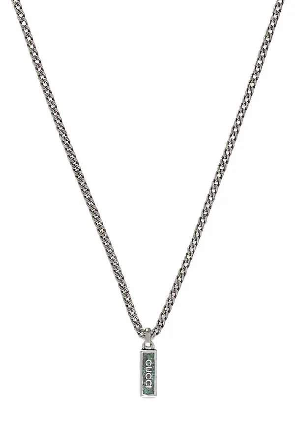 Gucci kedjehalsband med hänge - Silverfärgad