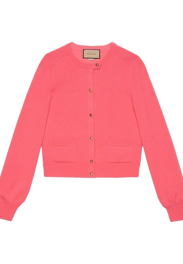 Gucci kofta med präglad logotyp - Rosa