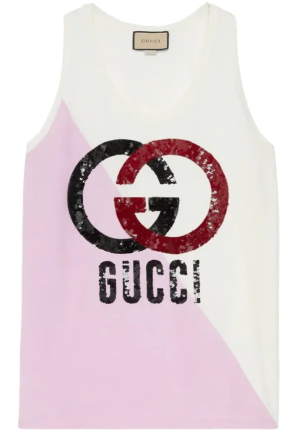 Gucci linne med paljetter - Vit