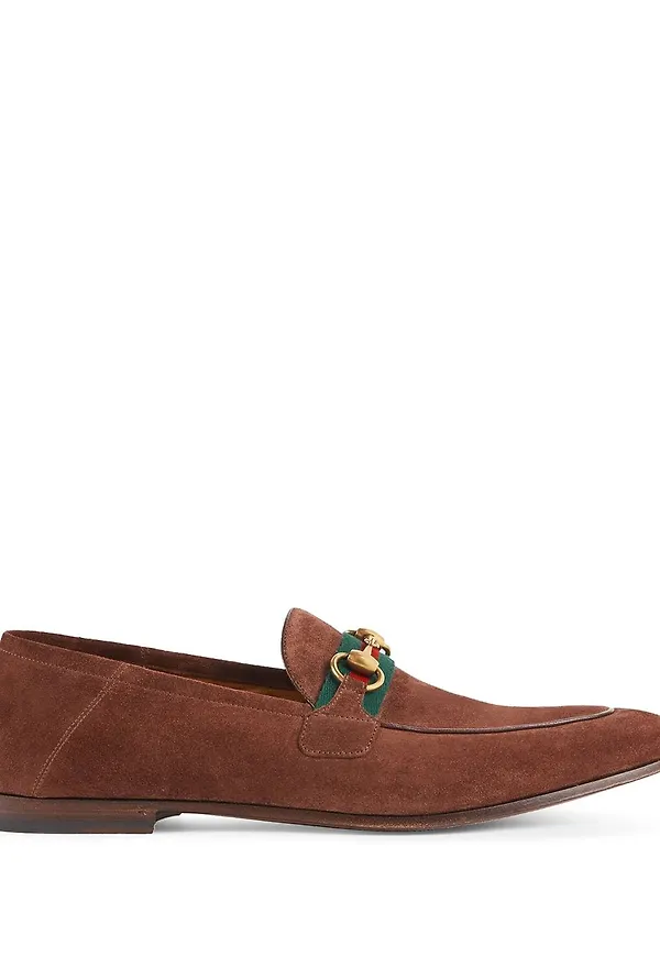 Gucci loafers med bettdetalj - Brun