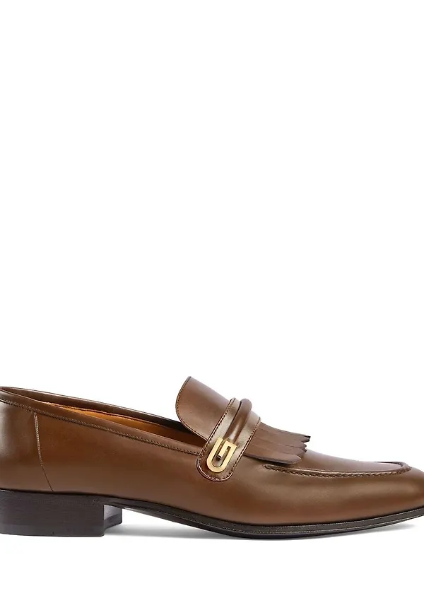 Gucci loafers med fransar - Brun