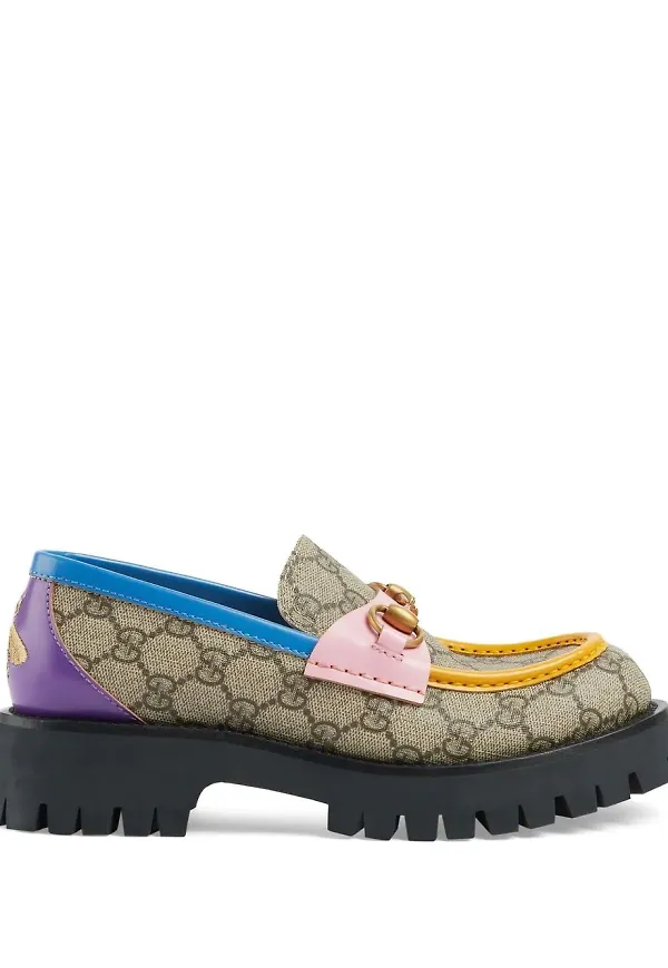 Gucci loafers med färgblock - Neutral