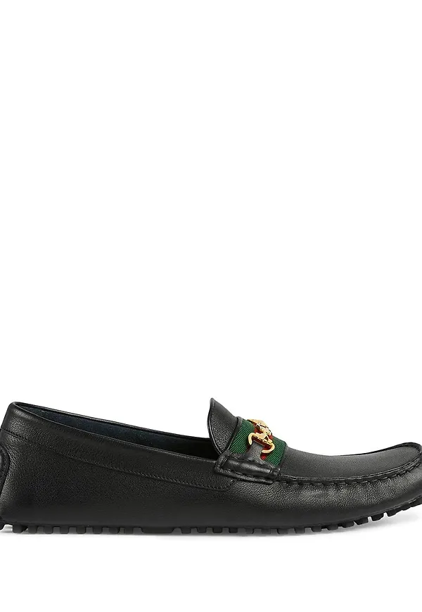 Gucci loafers med randdetalj - Svart