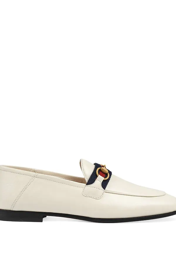 Gucci loafers med randdetalj - Vit