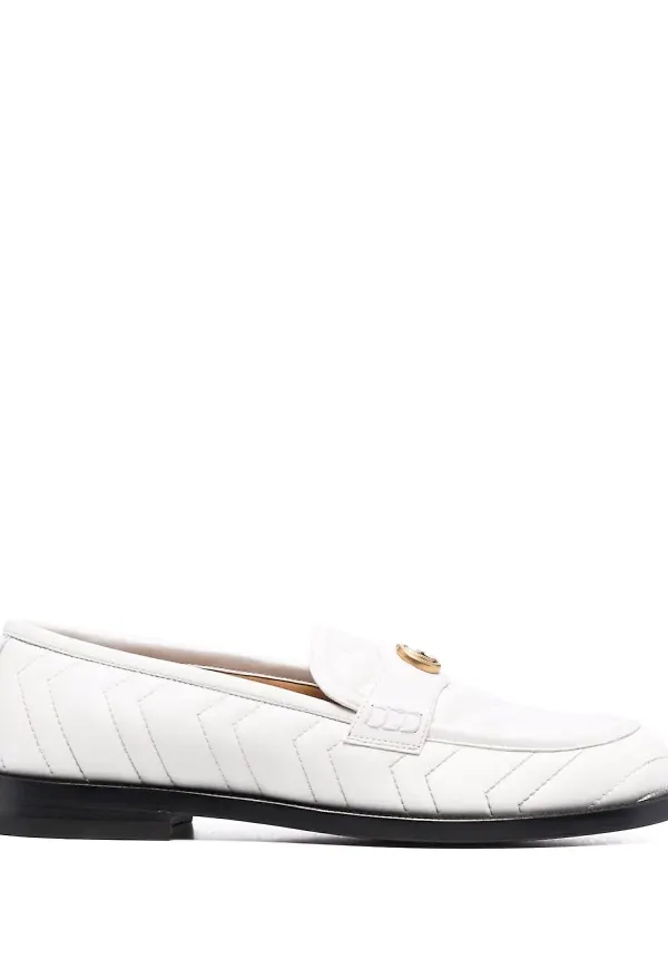 Gucci loafers med rundad tå - Vit