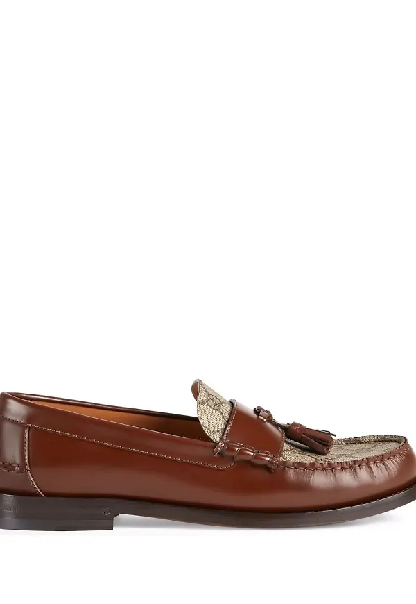 Gucci loafers med tofsdetalj - Brun
