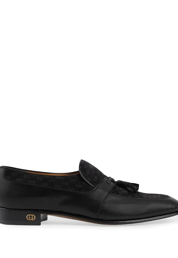 Gucci loafers med tofskant - Svart