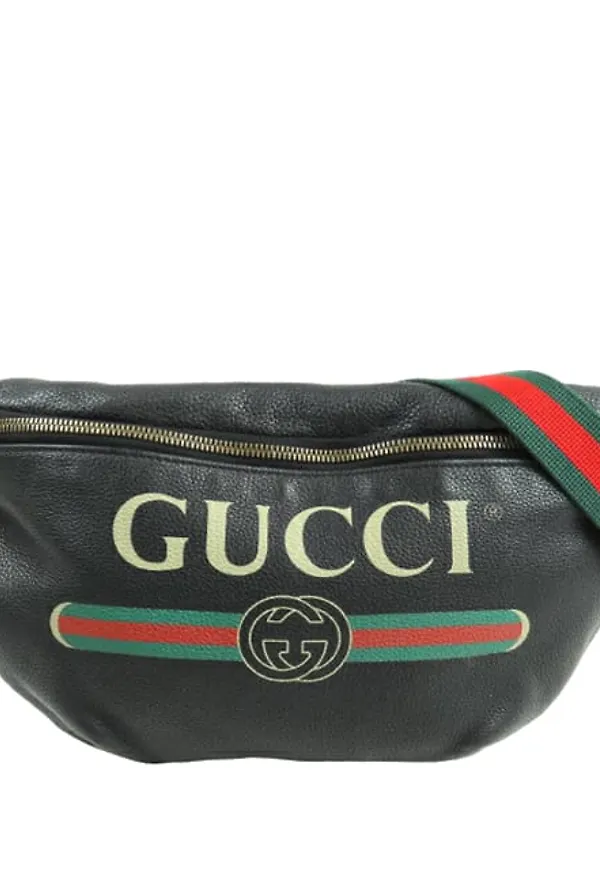 Gucci Logo Leather Belt Bag