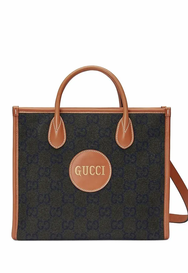 Gucci logotypmönstrad totebag - Grön