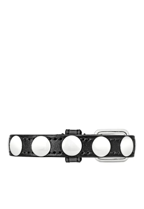 Gucci läderarmband med nitar - Svart