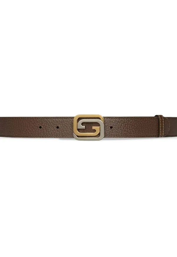 Gucci läderbälte med spänne - Neutral