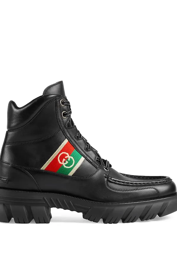Gucci läderstövletter - Svart