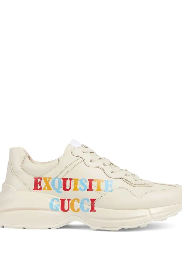 Gucci låga sneakers med tryck - Neutral