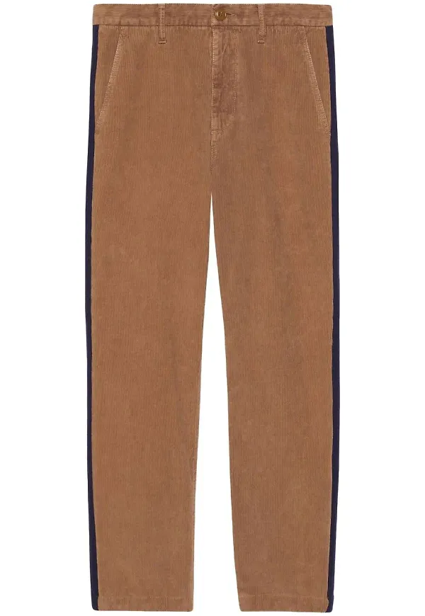 Gucci manchesterbyxor i sammet - Brun