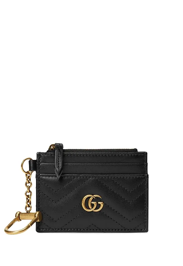 Gucci Marmont plånbok med kedja - Svart