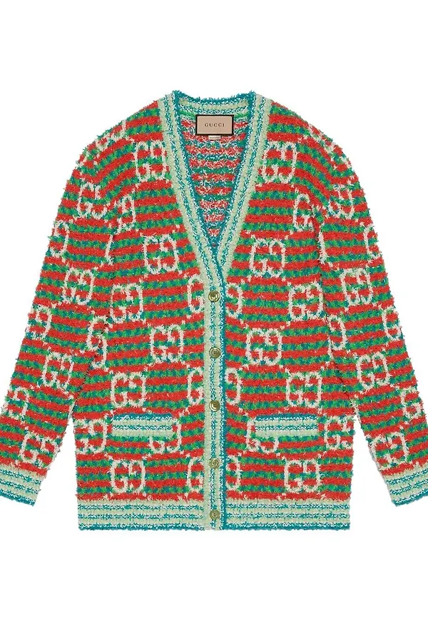 Gucci Maxi GG cotton cardigan - Röd
